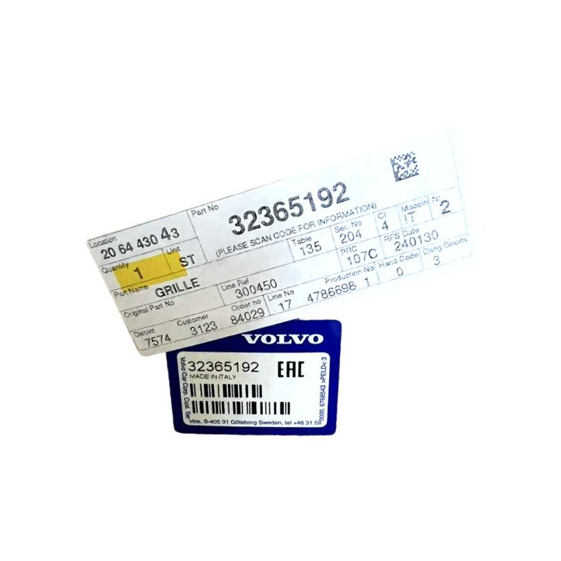 VOLVO XC90 II Frontstoßstange Kühlergrill Chrom Inscription OE