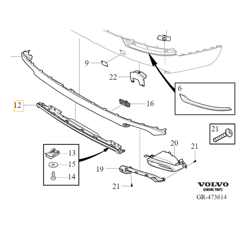 VOLVO XC90 II Heckschürze Diffusor Spoiler Stoßstange R-Design OE