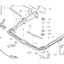 VOLVO XC60 II Blende rechts Kofferraumschwellerleiste blond OE 31685295