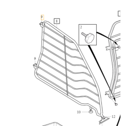VOLVO XC90 II Gepäckraumgrill Befestigungshaken OE 32204734