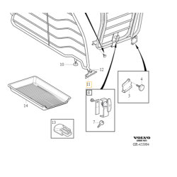 VOLVO XC90 II Kofferraumgrillhalterung OE 31435477
