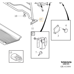 VOLVO XC90 II Gepäckraumgrill Griff Kombüse Schraube OE 31435478