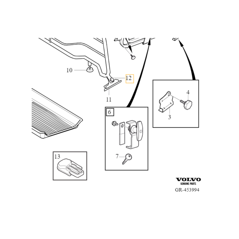 VOLVO XC90 II Gepäckraumgrill Griff Kombüse Schraube OE 31435478