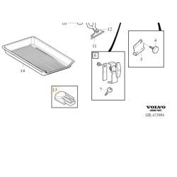 VOLVO XC90 II Werkzeug unter dem OE-Kofferraumgrill 32204735
