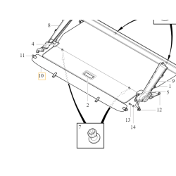 VOLVO XC60 II Kofferraumabdeckung für Gepäckraumrollo OE