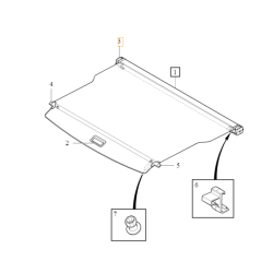 VOLVO XC90 II Verriegelungsknopf für Gepäckraumabdeckrollo OE 39830402
