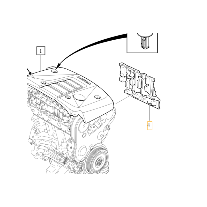 VOLVO S60 V60 S90 V90 XC40 XC60 XC90 II Motorabdeckung OE Motorabdeckung