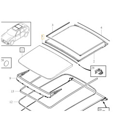 VOLVO XC60 II uszczelka szyberdachu panoramy 32216220