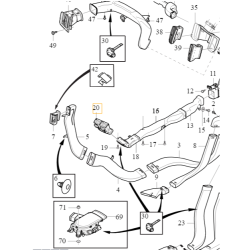 VOLVO S90L kratka nawiewu tunelu środkowego OE