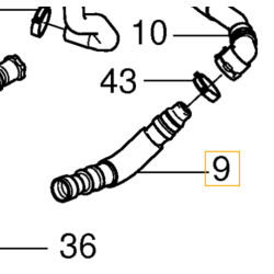 VOLVO C30 C70 S40 V50 przewód rura układu chłodzenia z osłona 2.0D OE