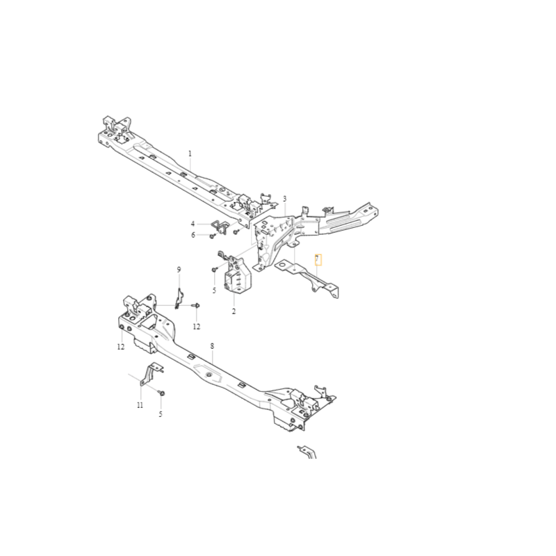 VOLVO XC40 prawy wspornik wzmocnienia czołowego OE