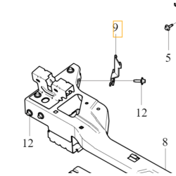 VOLVO C40 XC40 wspornik uchwyt wzmocnienia czołowego pasa OE