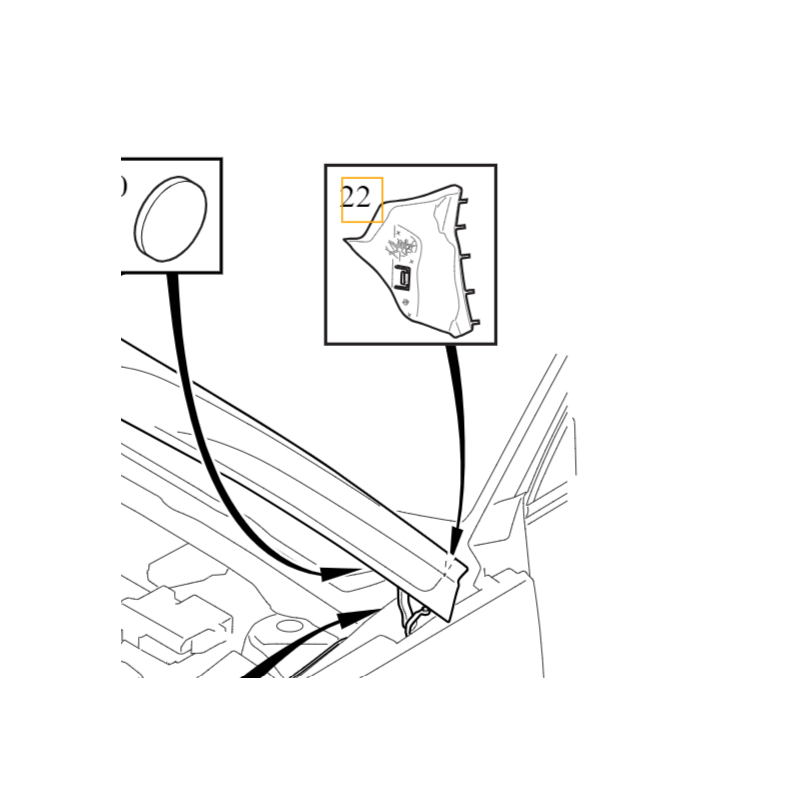 VOLVO XC40 lewa uszczelka krawędzi maski pokrywy silnika OE