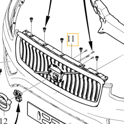 VOLVO XC90 II grill kratka zderzaka przód czarny połysk R-Design OE