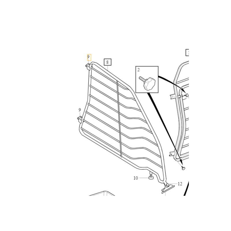 VOLVO XC90 II uchwyt haczyk mocowanie podluzna kratka bagażnika OE 32204734