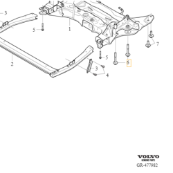 VOLVO C40 XC40 XC90 śruba ramy zawieszenia M12x100 OE 987444