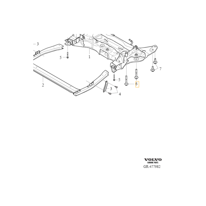 VOLVO C40 XC40 XC90 śruba ramy zawieszenia M12x100 OE 987444