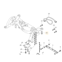 VOLVO C40 XC40 XC90 śruba ramy zawieszenia M12x100 OE 987444