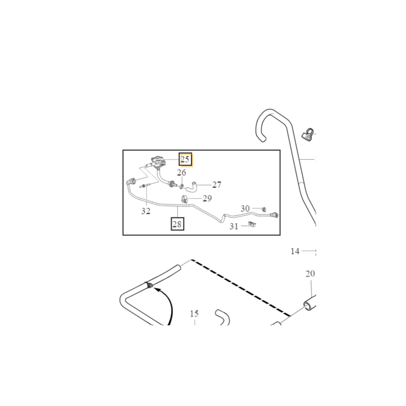 VOLVO V40 S60 V60 V70 S80 XC60 XC70 zawór filtra weglowego OE 31319904