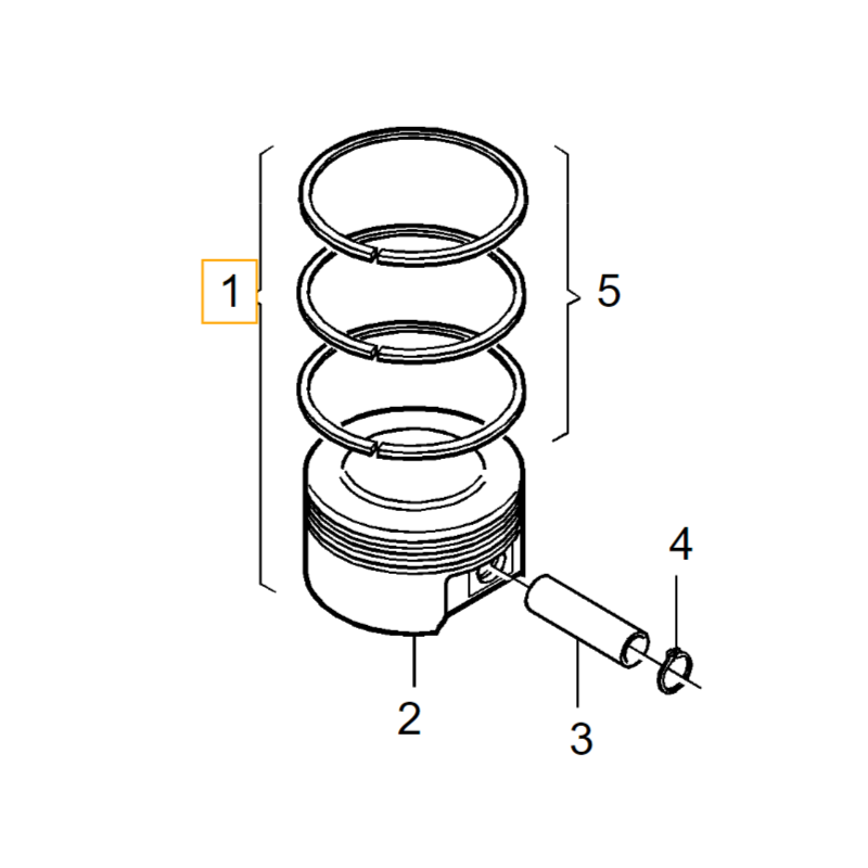 VOLVO V40 S60 V60 S90 V90 XC40 zestaw tłok pierścienie kpl STD OE 32213015