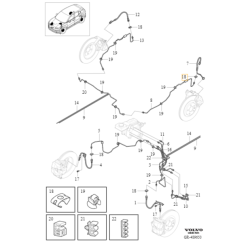VOLVO EX30 C40 XC40 wspornik uchwyt przewodu hamulcowego OE 30622895