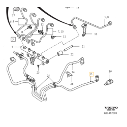 VOLVO C30 S40 V50 C70 przewód paliwowy powrotny D4204TX OE 30725231