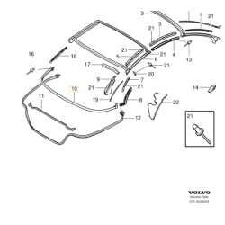 VOLVO C70 dolna uszczelka składanego dachu tył OE 31325265