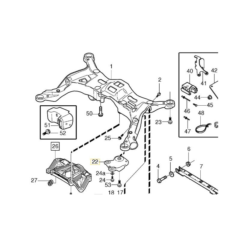VOLVO S60 S80 V70 XC70 XC90 wspornik zawieszenia tył lewy OE 30714569