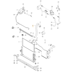 VOLVO C30 C70 prawy wąż prawa rura chłodnicy wody 30741220
