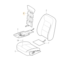 VOLVO S80 V70 mata grzewcza oparcia fotela OE 31413904