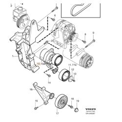 VOLVO S60 S80 V70 XC90 napinacz paska klinowego 2,4D OE 31686295