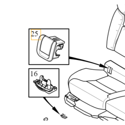 VOLVO S90 V90 XC60 II gniazdo ISOFIX siedziska kanapy tył OE 39841464