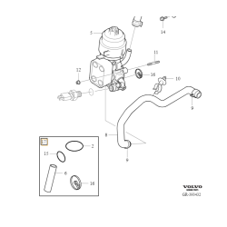 VOLVO C30 C70 S40 V50 zestaw uszczelnienie podstawy filtra 2.0D OE 8653792