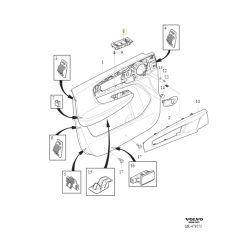 VOLVO XC40 prawy panel listwa przełącznika drzwi przód OE 32274180