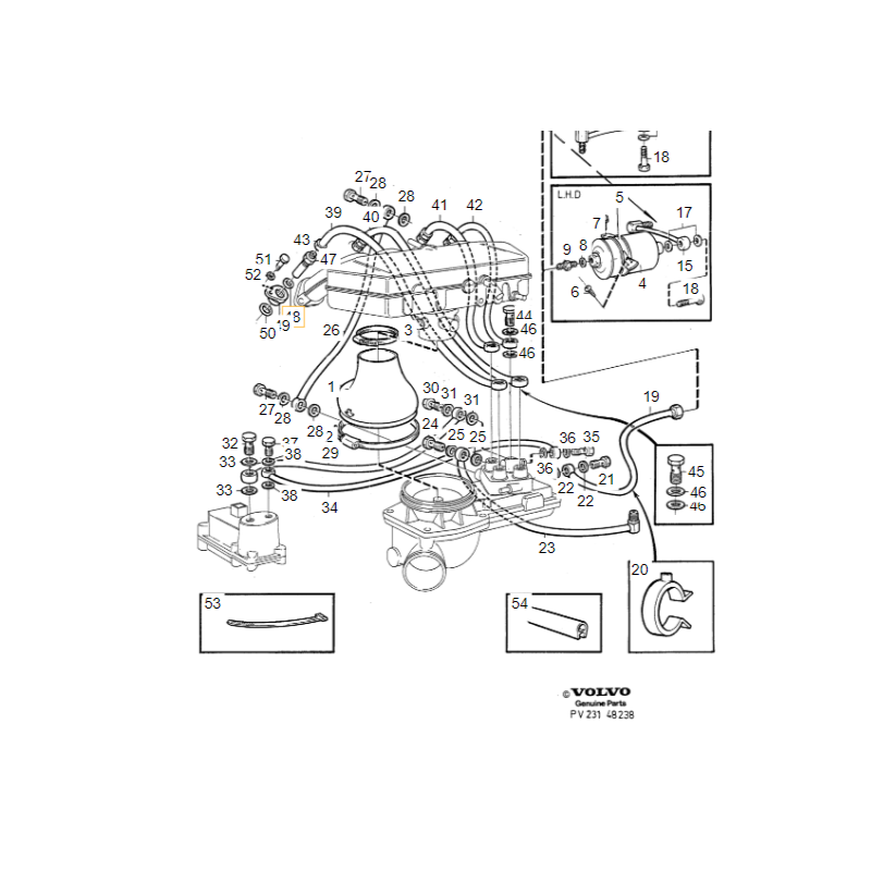 VOLVO 240 260 740 760 940 960 oring układu paliwa wybieraka OE 947113