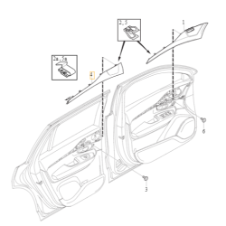 VOLVO XC90 oryginalna listwa ozdobna drzwi tył OE 32328499