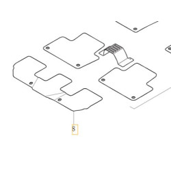 VOLVO XC90 oryginalne dywaniki gumowe rząd trzeci OE 32288036