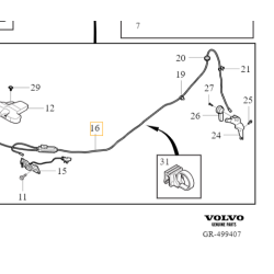 VOLVO C40 XC40 linka zamka maski pokrywy silnika czesc wewnętrzna OE