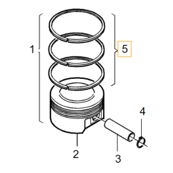 VOLVO S60 V60 S90 V90 XC40 XC60 XC70 zestaw pierścienie tłokowe kpl STD OE