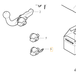 VOLVO C30 V40 S60 V60 S80 V70 XC60 XC70 XC90 osłona zamka hak holowniczy OE