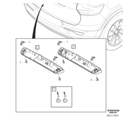 VOLVO C40 XC40 przycisk klamka mikrostyk klapy tył bez kamery OE 32131919
