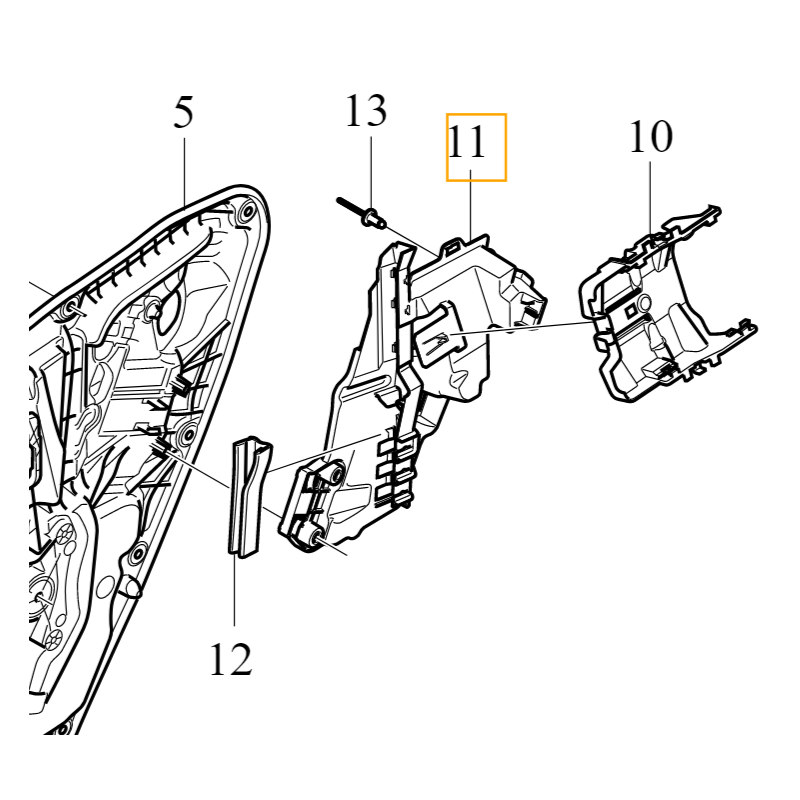 VOLVO XC60 II tylna prawa osłona zamka drzwi OE 32310901