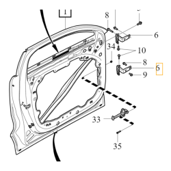 VOLVO C40 XC40 dolny zawias drzwi lewy przód OE 31479746