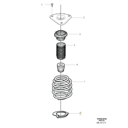 VOLVO V40 V40CC podkładka sprężyny zawieszenie przód OE 31406297