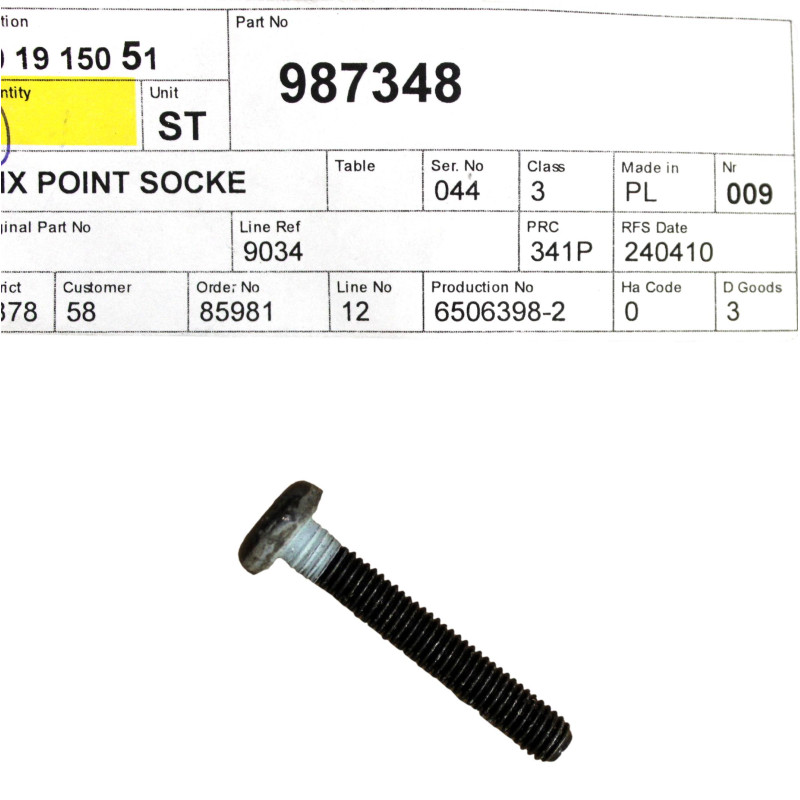 VOLVO oryginalna śruba...