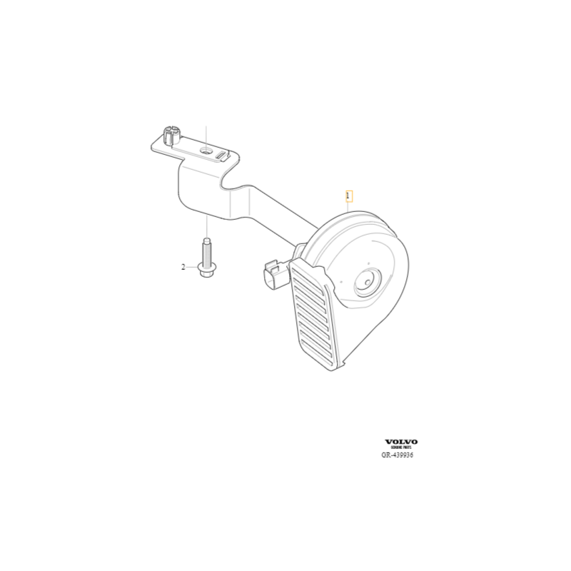 VOLVO C40 EX40 XC40 prawy sygnał klakson wysokotonowy OE 30747615 32274288