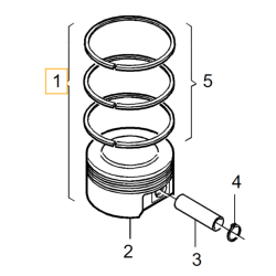 VOLVO V40 S60 V60 S90 V90 XC40 zestaw tłok pierścienie kpl STD OE 32213015