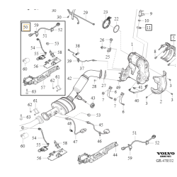 VOLVO XC60 XC90 II zestaw naprawczy katalizator filtr sonda OE 32339497