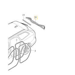 VOLVO V90 V90CC uszczelka karoseryjna tylnej klapy OE