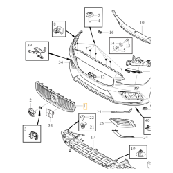 VOLVO S60 III grill atrapa czarny R-Design OE3236